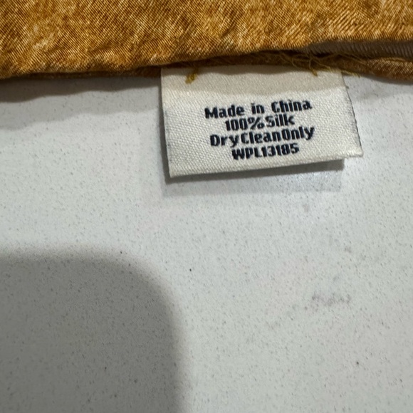 Josepeh abboud Blue and brown %100 silk square scarf - Picture 5 of 10